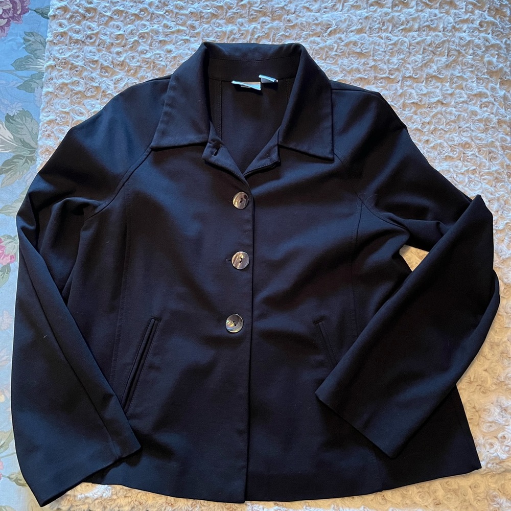 Chico’s Black Blazer Jacket Lovely Preloved Condition Size L